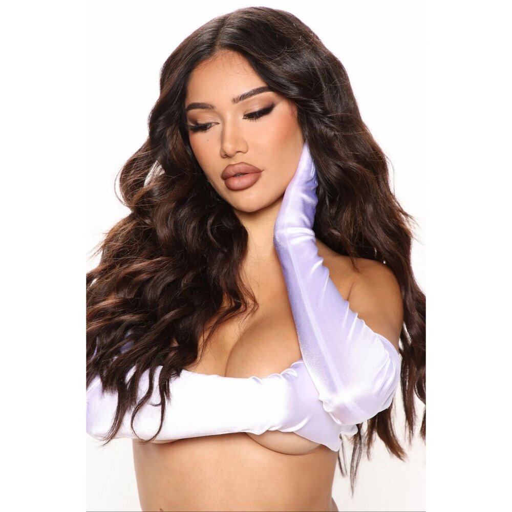 Fashion Nova ✦ So Extra Satin Opera Gloves ✦ White Long Stretch Nylon Evening